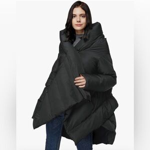 Women's Puffer Down Coat Cloak-Type Jacket